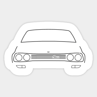 Austin Princess 1970s classic car black outline graphic Sticker